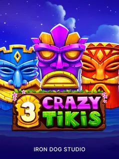 Portada de la tragamonedas 3 Crazy Tikis