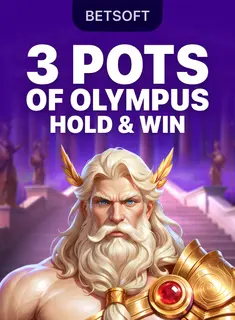 Portada de la tragamonedas 3 Pots of Olympus Hold & Win