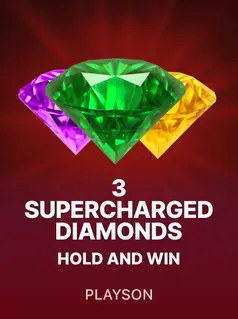 Portada de la tragamonedas 3 Supercharged Diamonds: Hold and Win