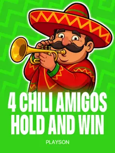Portada de la tragamonedas 4 Chili Amigos: Hold and Win