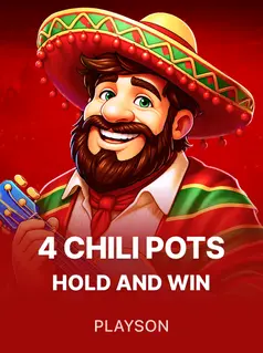 Portada de la tragamonedas 4 Chili Pots: Hold and Win
