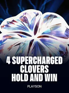 Portada de la tragamonedas 4 Supercharged Clovers: Hold and Win