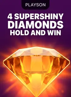 Portada de la tragamonedas 4 Supershiny Diamonds: Hold and Win