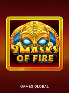 Portada de la tragamonedas 9 Masks of Fire