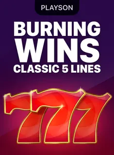 Portada de la tragamonedas Burning Wins: classic 5 lines