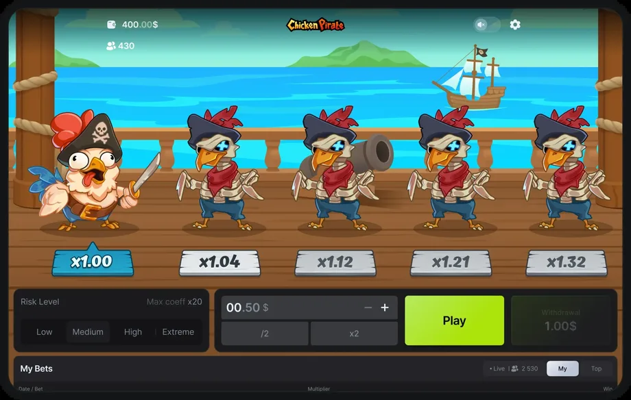 Chicken Pirate gameplay screenshot