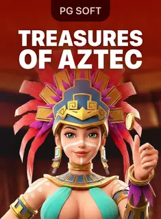 Portada de la tragamonedas Treasures of Aztec