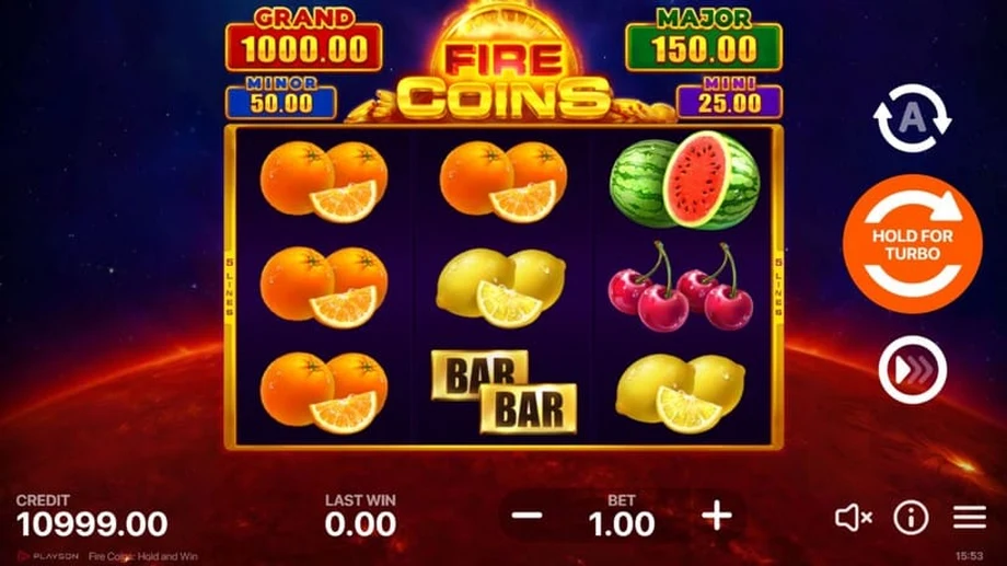 Fire Coins: Hold and Win gameplay screenshot